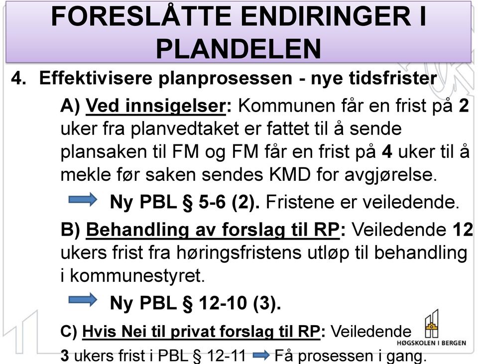 sende plansaken til FM og FM får en frist på 4 uker til å mekle før saken sendes KMD for avgjørelse. Ny PBL 5-6 (2).