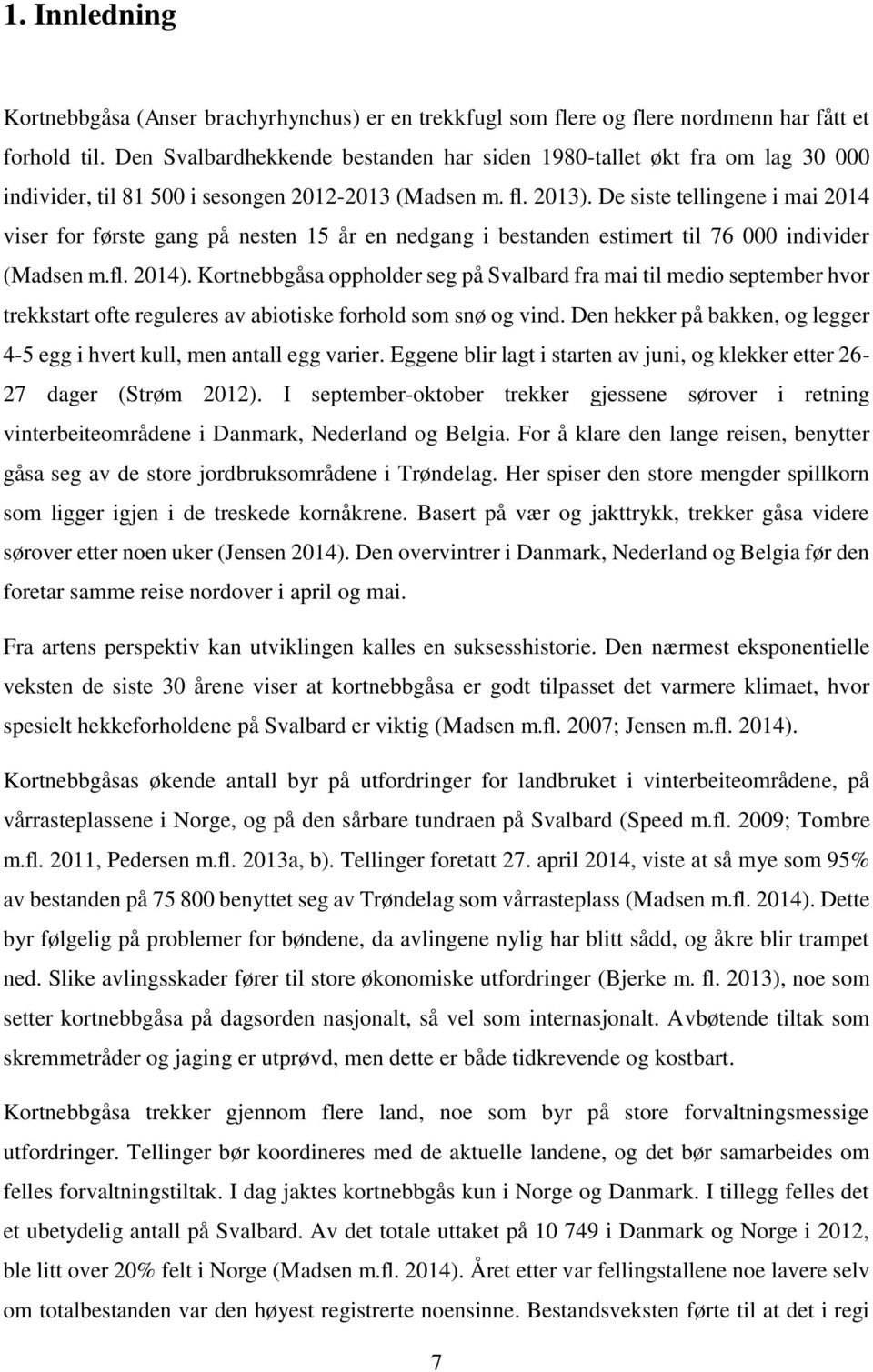 De siste tellingene i mai 2014 viser for første gang på nesten 15 år en nedgang i bestanden estimert til 76 000 individer (Madsen m.fl. 2014).