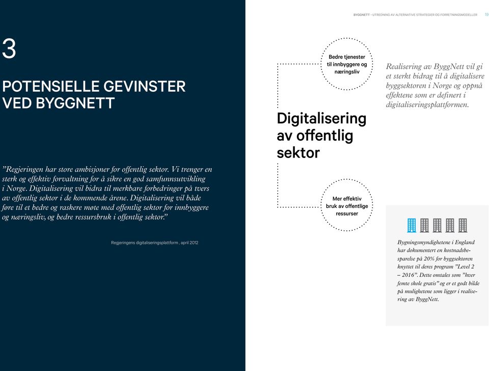 Digitalisering vil både føre til et bedre og raskere møte med offentlig sektor for innbyggere og næringsliv, og bedre ressursbruk i offentlig sektor.