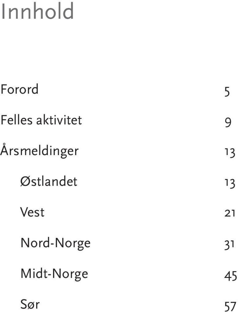 Østlandet Vest Nord-Norge