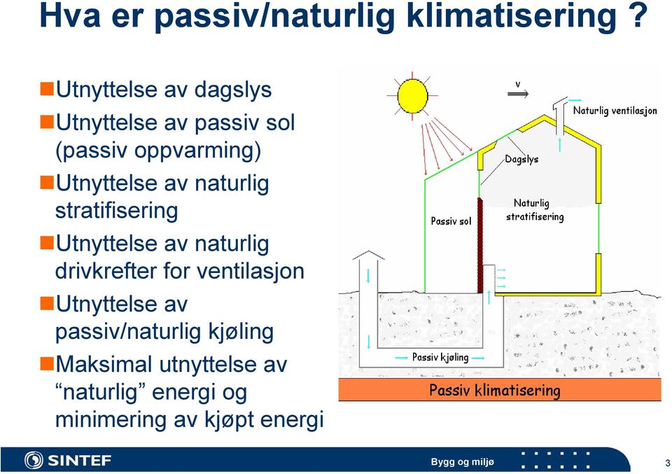 Utnyttelse av naturlig stratifisering Utnyttelse av naturlig drivkrefter