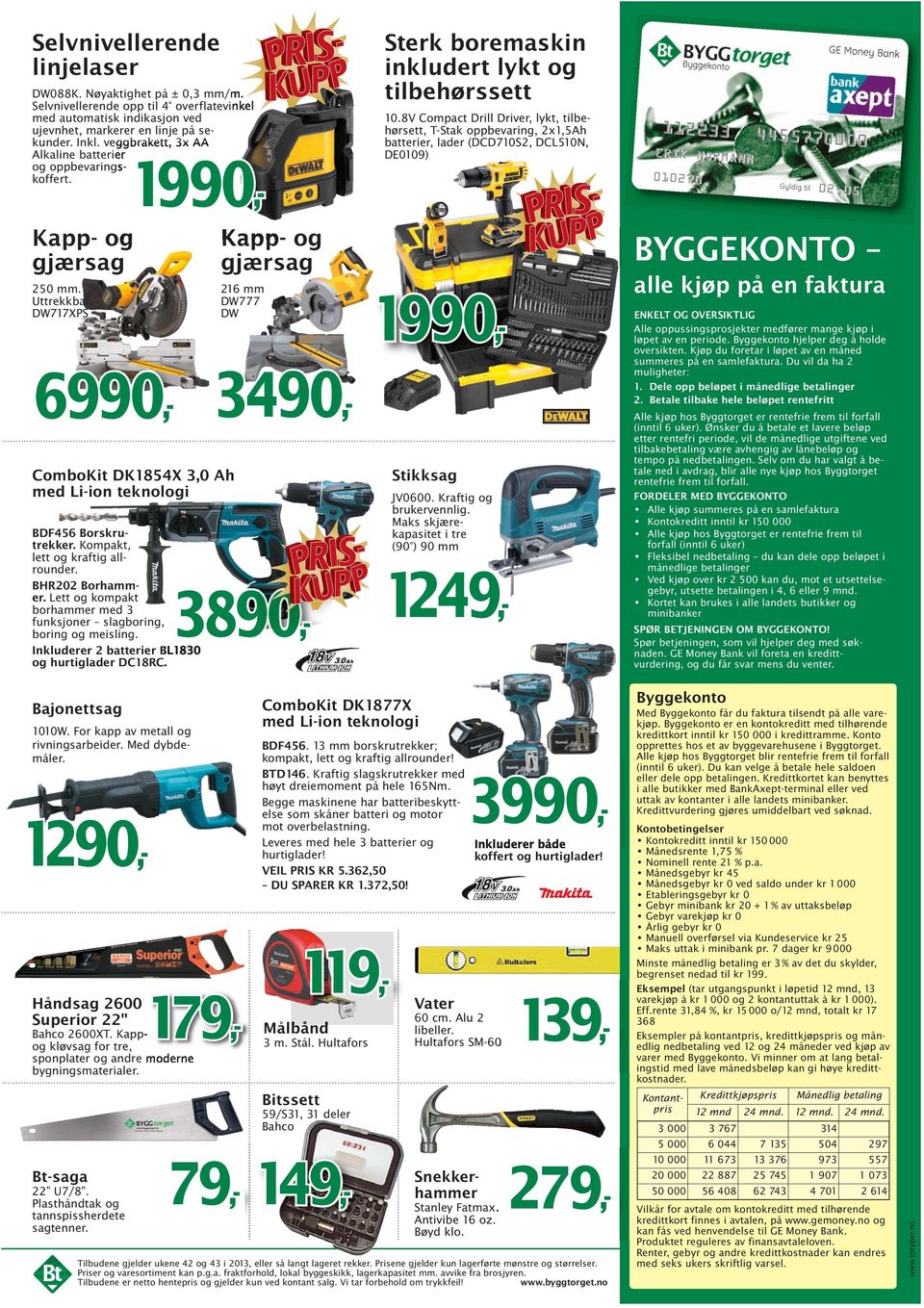 8V Compact Drill Driver, lykt, tilbehørsett, T-Stak oppbevaring, 2x1,5Ah batterier, lader (DCD710S2, DCL510N, DE0109) Kapp- og gjærsag Kapp- og gjærsag 250 mm. Uttrekkbar.