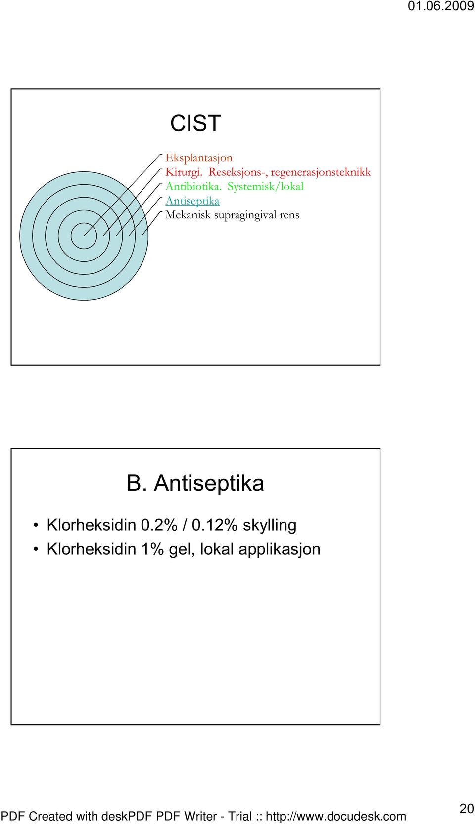 Systemisk/lokal Antiseptika Mekanisk supragingival rens