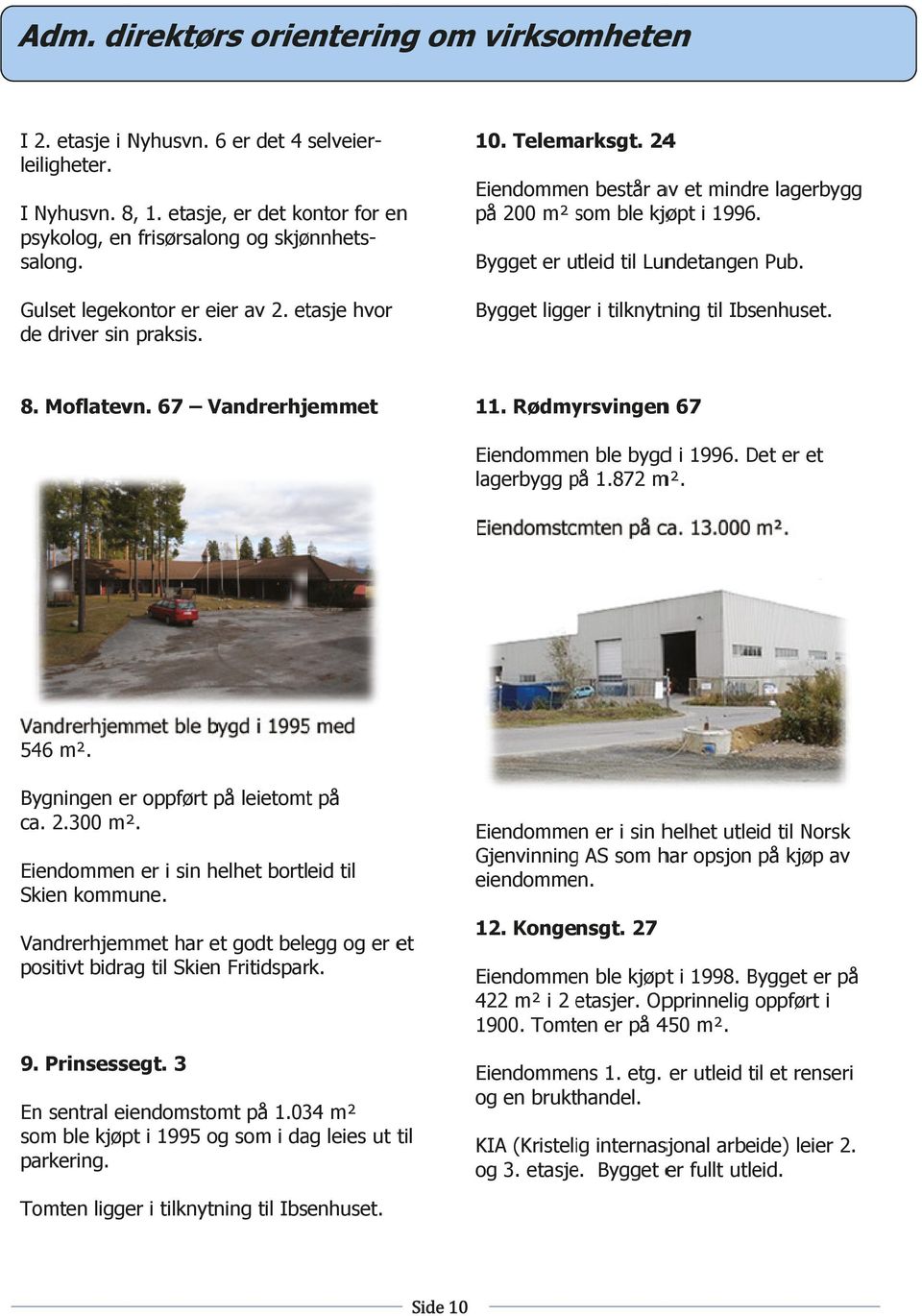 Bygget er utleid til Lundetangenn Pub. Bygget ligger i tilknytning til Ibsenhuset. 8. Moflatevn. 67 Vandrerhjemmet 11. Rødmyrsvingenn 67 Eiendommen ble bygdd i 1996. Det er et lagerbygg på p 1.872 m².