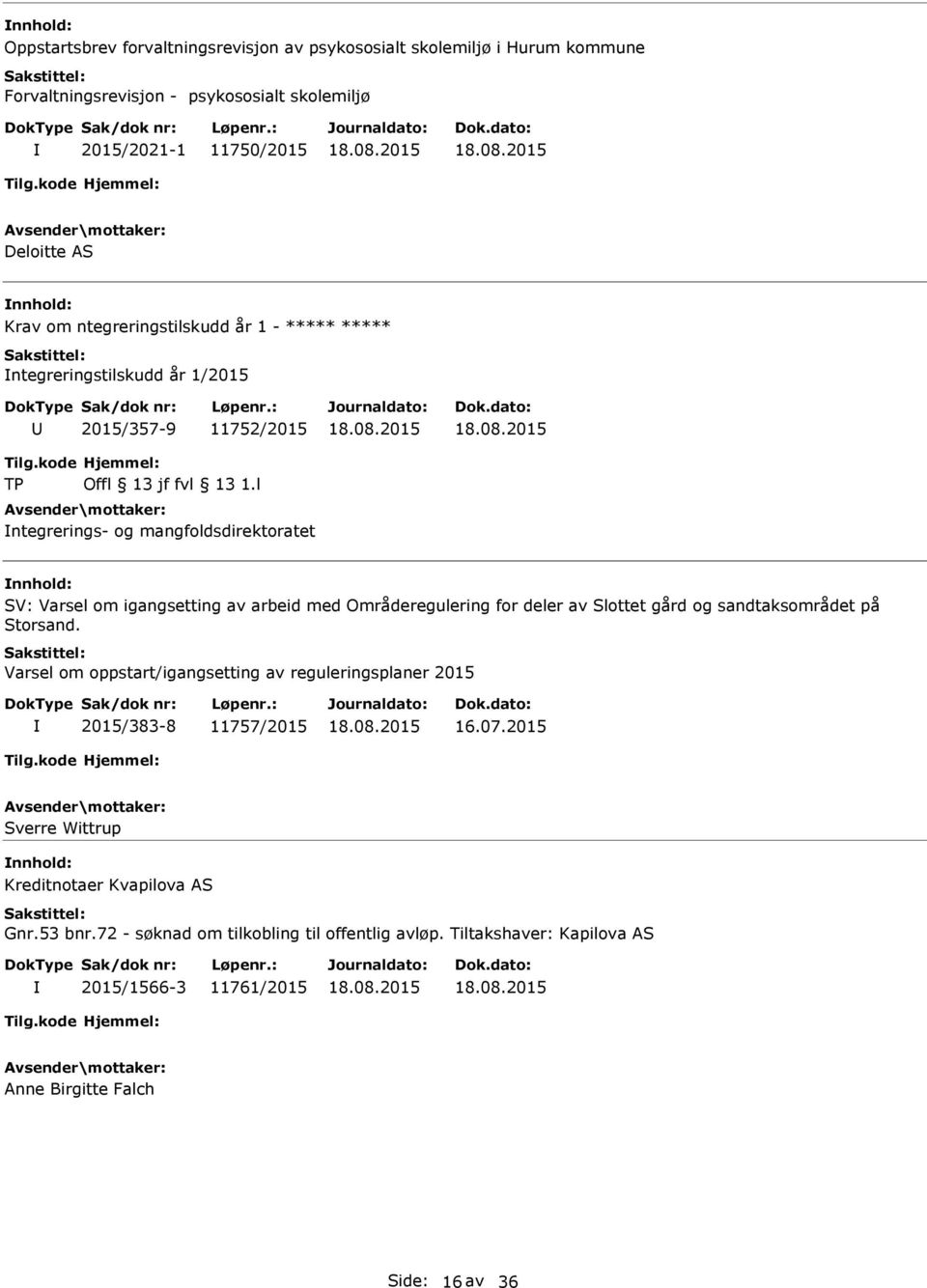 l ntegrerings- og mangfoldsdirektoratet SV: Varsel om igangsetting av arbeid med Områderegulering for deler av Slottet gård og sandtaksområdet på Storsand.