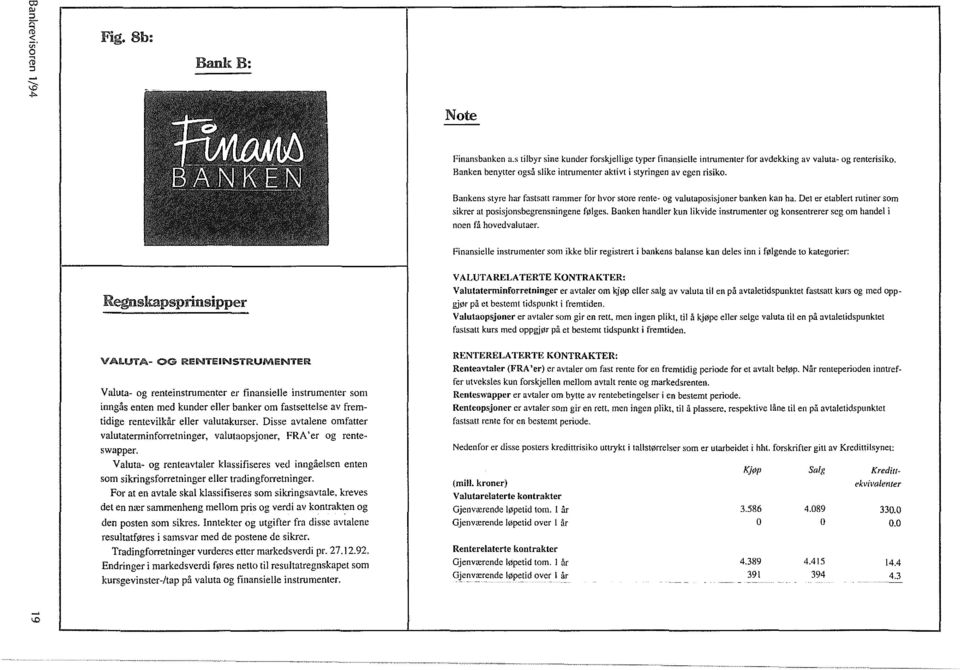 Del er etublert rutiner som sikrer at posisjonsbegrensningene fplges. Banken handler kun likvide instrumenter og konsentrerer scg am handel i noen Fa hovedvalutaer.