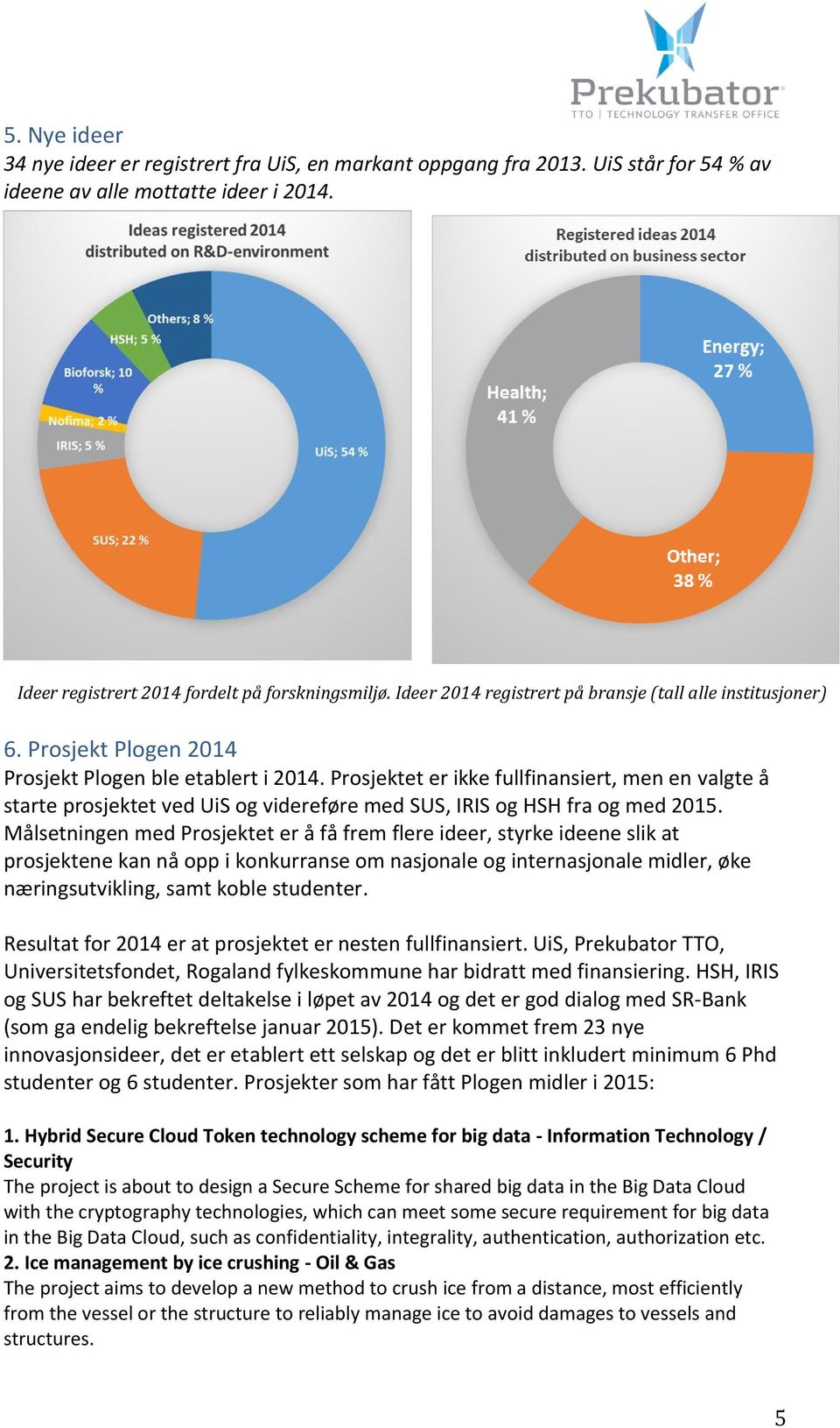 Prosjektet er ikke fullfinansiert, men en valgte å starte prosjektet ved UiS og videreføre med SUS, IRIS og HSH fra og med 2015.