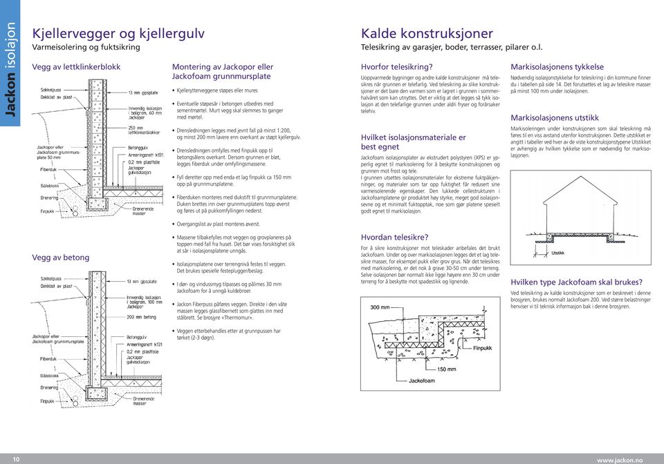 Drensledningen omfylles med finpukk opp til betong sålens overkant. Dersom grunnen er bløt, legges fiberduk under omfyllingsmassene.