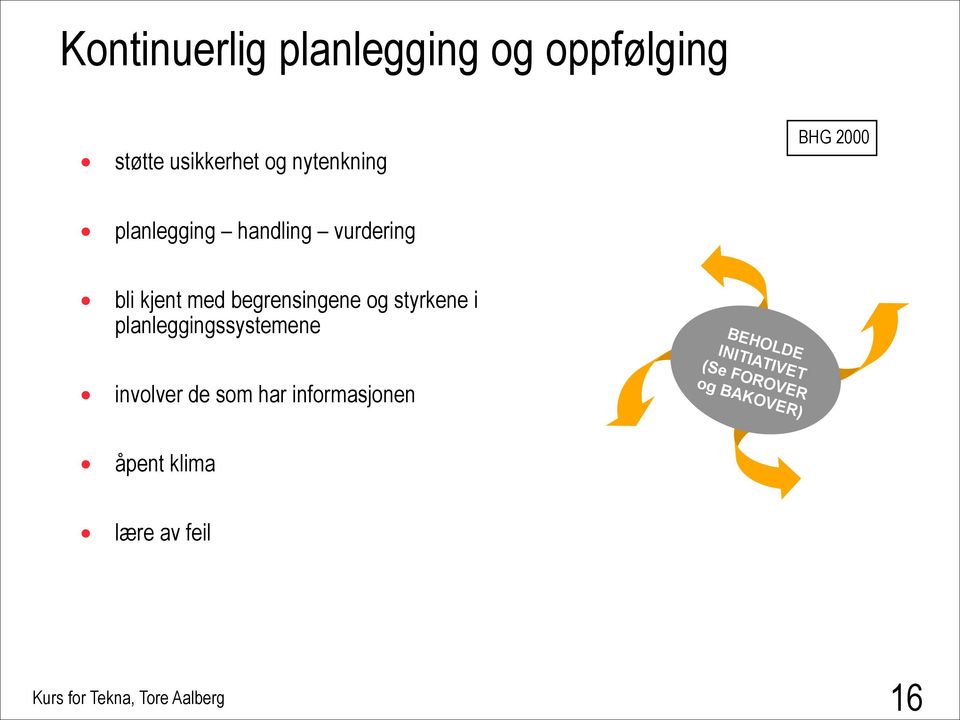 begrensingene og styrkene i planleggingssystemene involver de som har