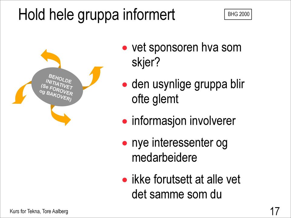 den usynlige gruppa blir ofte glemt informasjon involverer