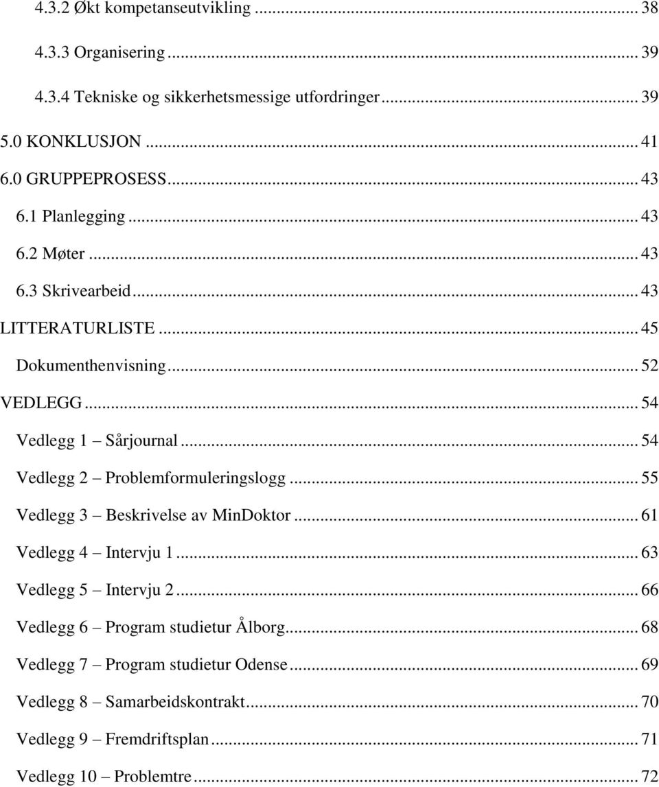 .. 54 Vedlegg 2 Problemformuleringslogg... 55 Vedlegg 3 Beskrivelse av MinDoktor... 61 Vedlegg 4 Intervju 1... 63 Vedlegg 5 Intervju 2.