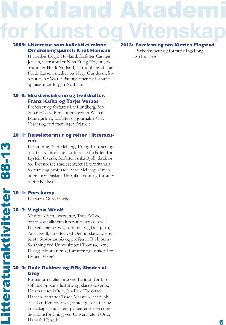 Solbrekken 2010: Eksistensialisme og fredskultur.