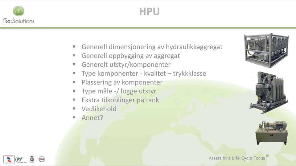 komponenter - kvalitet trykkklasse Plassering av komponenter