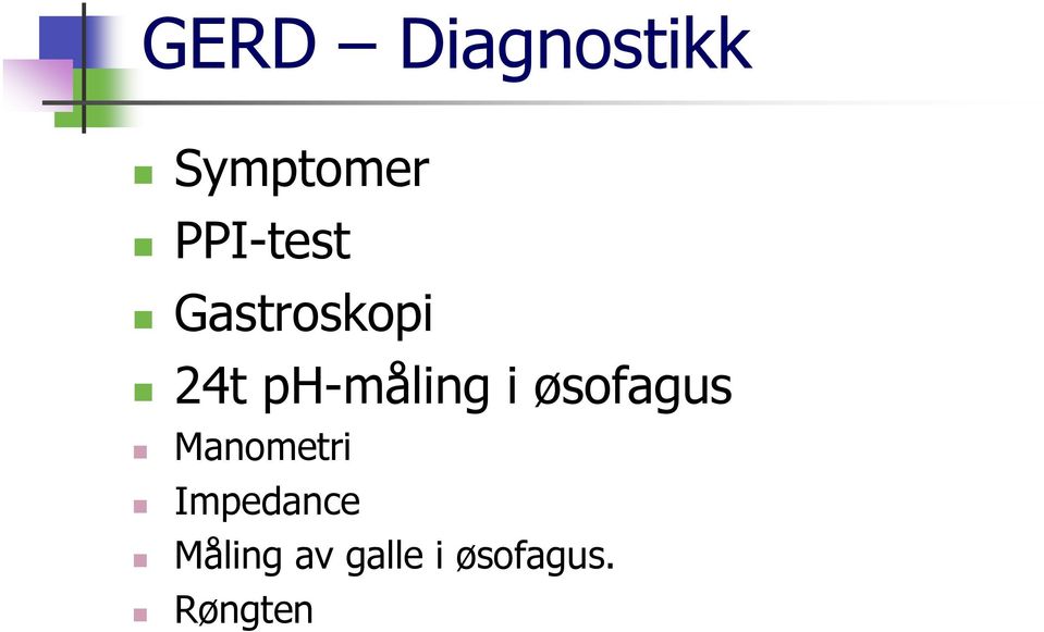 ph-måling i øsofagus Manometri