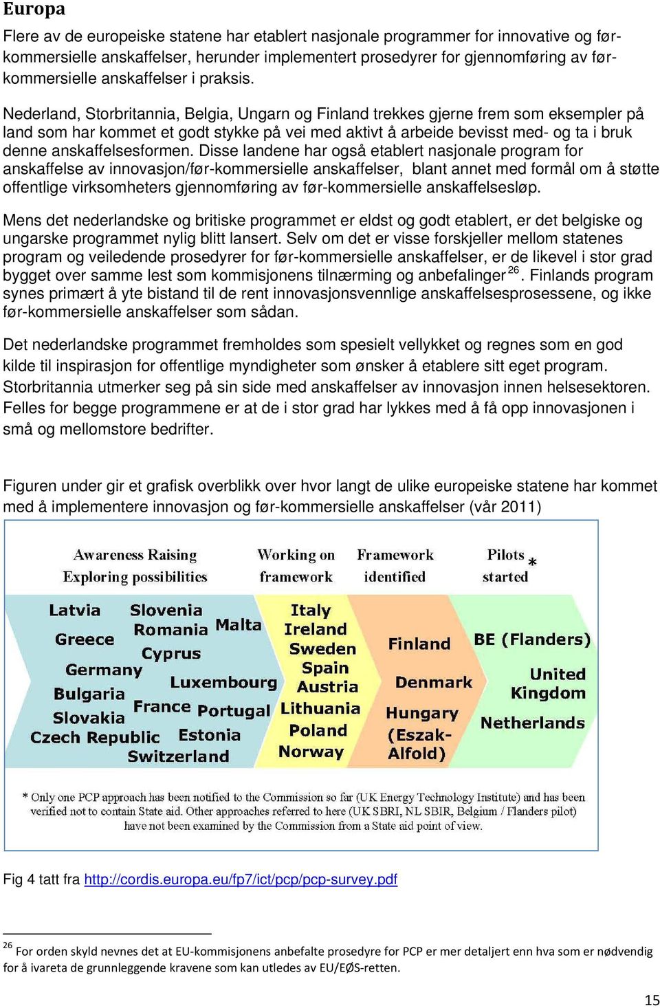 Nederland, Storbritannia, Belgia, Ungarn og Finland trekkes gjerne frem som eksempler på land som har kommet et godt stykke på vei med aktivt å arbeide bevisst med- og ta i bruk denne