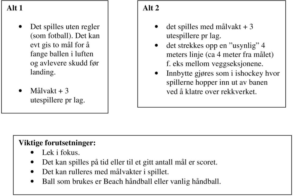 det strekkes opp en usynlig 4 meters linje (ca 4 meter fra målet) f. eks mellom veggseksjonene.