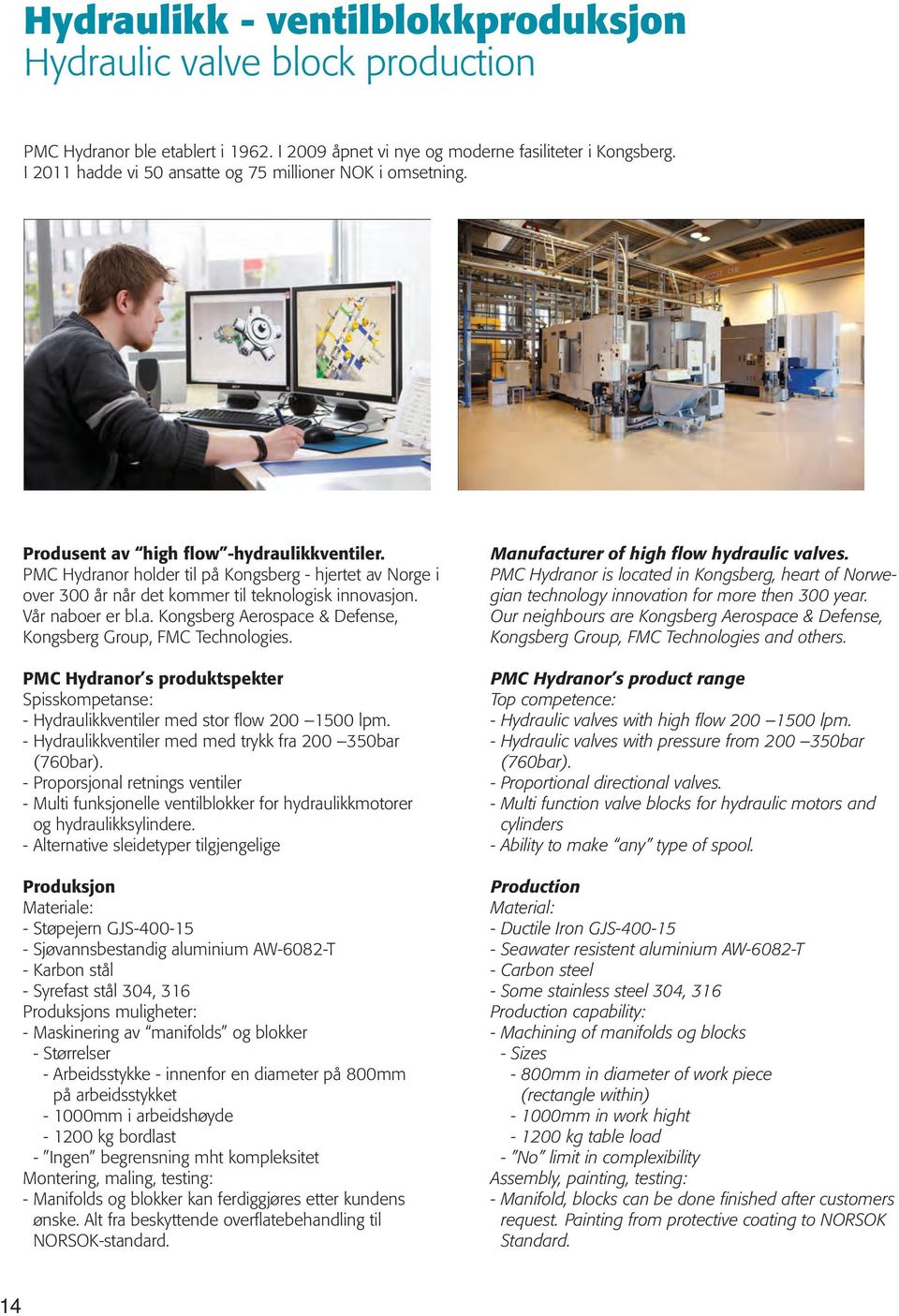 PMC Hydranor holder til på Kongsberg - hjertet av Norge i over 300 år når det kommer til teknologisk innovasjon. Vår naboer er bl.a. Kongsberg Aerospace & Defense, Kongsberg Group, FMC Technologies.