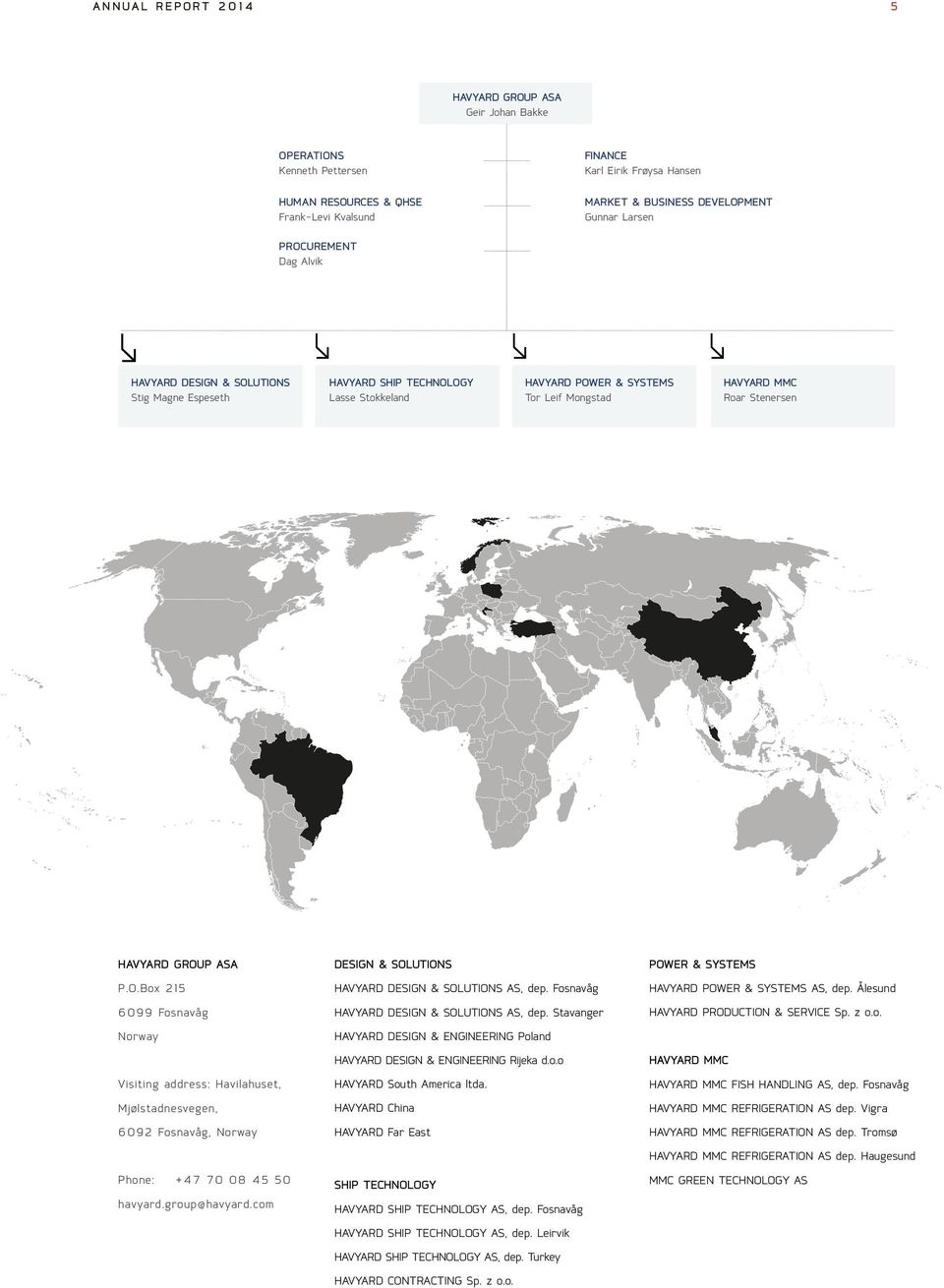 group@havyard.com DESIGN & SOLUTIONS HAVYARD DESIGN & SOLUTIONS AS, dep. Fosnavåg HAVYARD DESIGN & SOLUTIONS AS, dep.