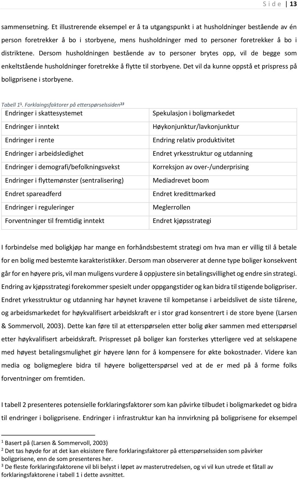 Dersom husholdningen bestående av to personer brytes opp, vil de begge som enkeltstående husholdninger foretrekke å flytte til storbyene.