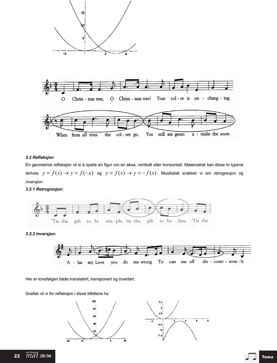 Matematisk kan disse to typene skrives y f ( x) y f ( x) inversjon. 3.. Retrogresjon: og y f ( x) y f ( x).