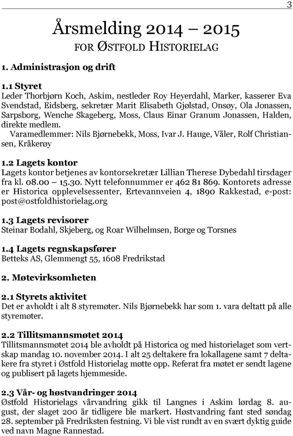 Claus Einar Granum Jonassen, Halden, direkte medlem. Varamedlemmer: Nils Bjørnebekk, Moss, Ivar J. Hauge, Våler, Rolf Christiansen, Kråkerøy 1.