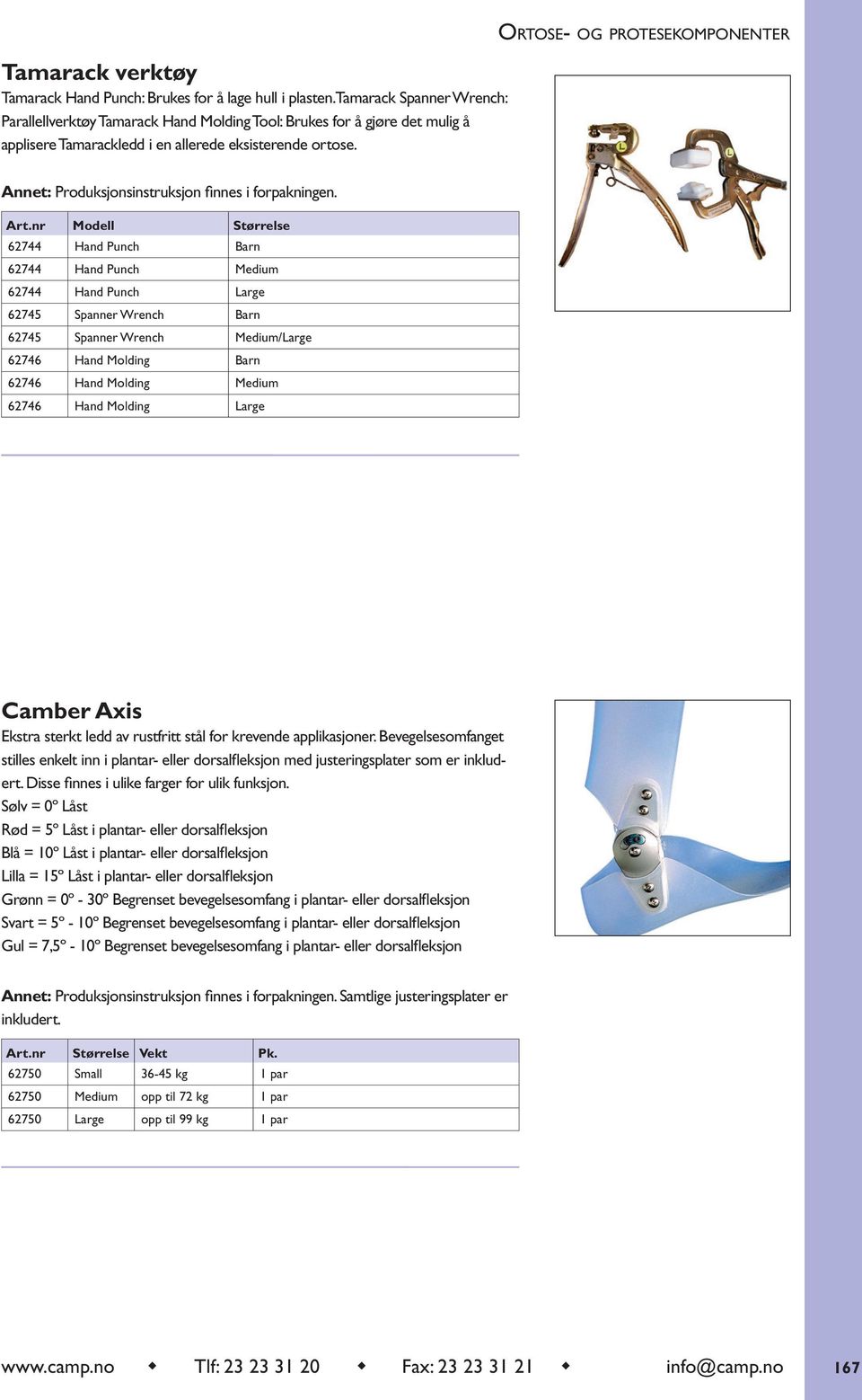 Ortose- og protesekomponenter Annet: Produksjonsinstruksjon finnes i forpakningen. Art.