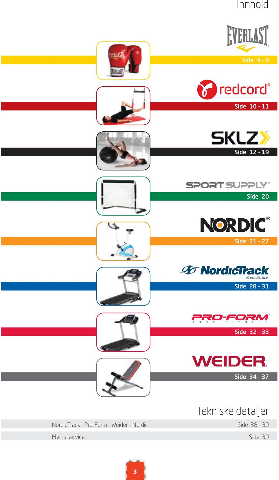 34-37 Tekniske detaljer NordicTrack -