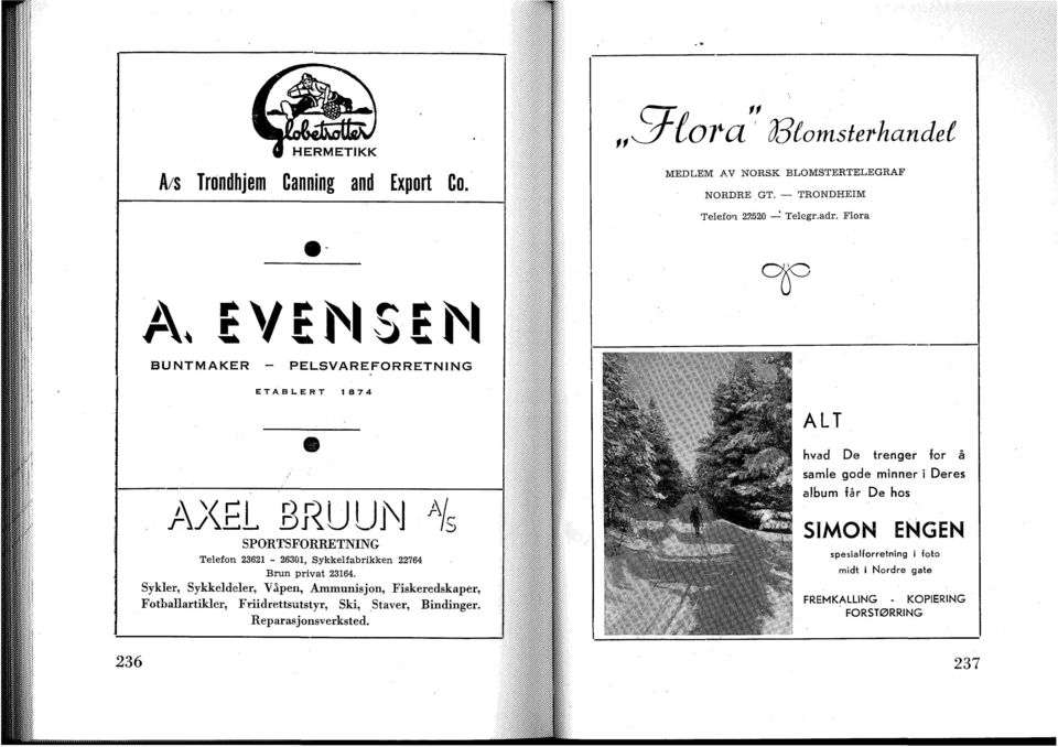 22764 Brun privat 23164. Sykler, Sykkeldeler, \"åperi, Ammunisjon, Fiskeredskaper, Fotballartikler, Friidrettsutstyr, Ski, Staver, Bindinger.