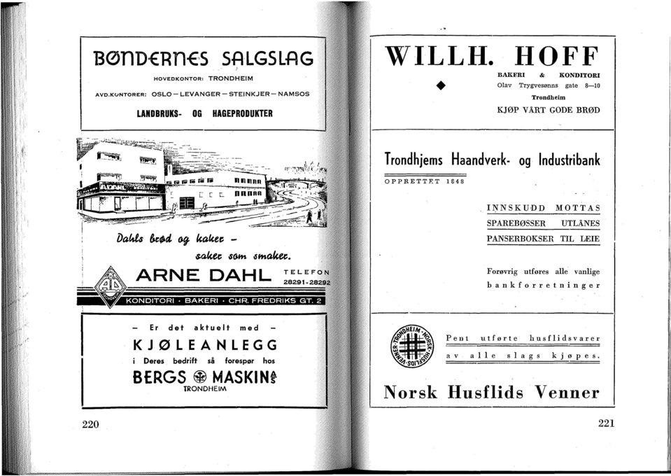 :t;,: ;!i! yå Trondhjems Haandverk- og Industribank OPPRETTET 184! INNSKUDD MOTTAS SPAREBØSSER UTLÅNES PANSERBOKSER TIL LEIE ARNE DAHL TELE F <xim ^-^IT^I^it. L-^/^^ni 28291-282!