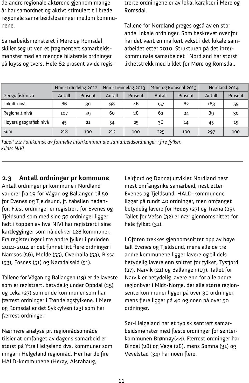 Hele 62 prosent av de registrerte ordningene er av lokal karakter i Møre og Romsdal. Tallene for Nordland preges også av en stor andel lokale ordninger.