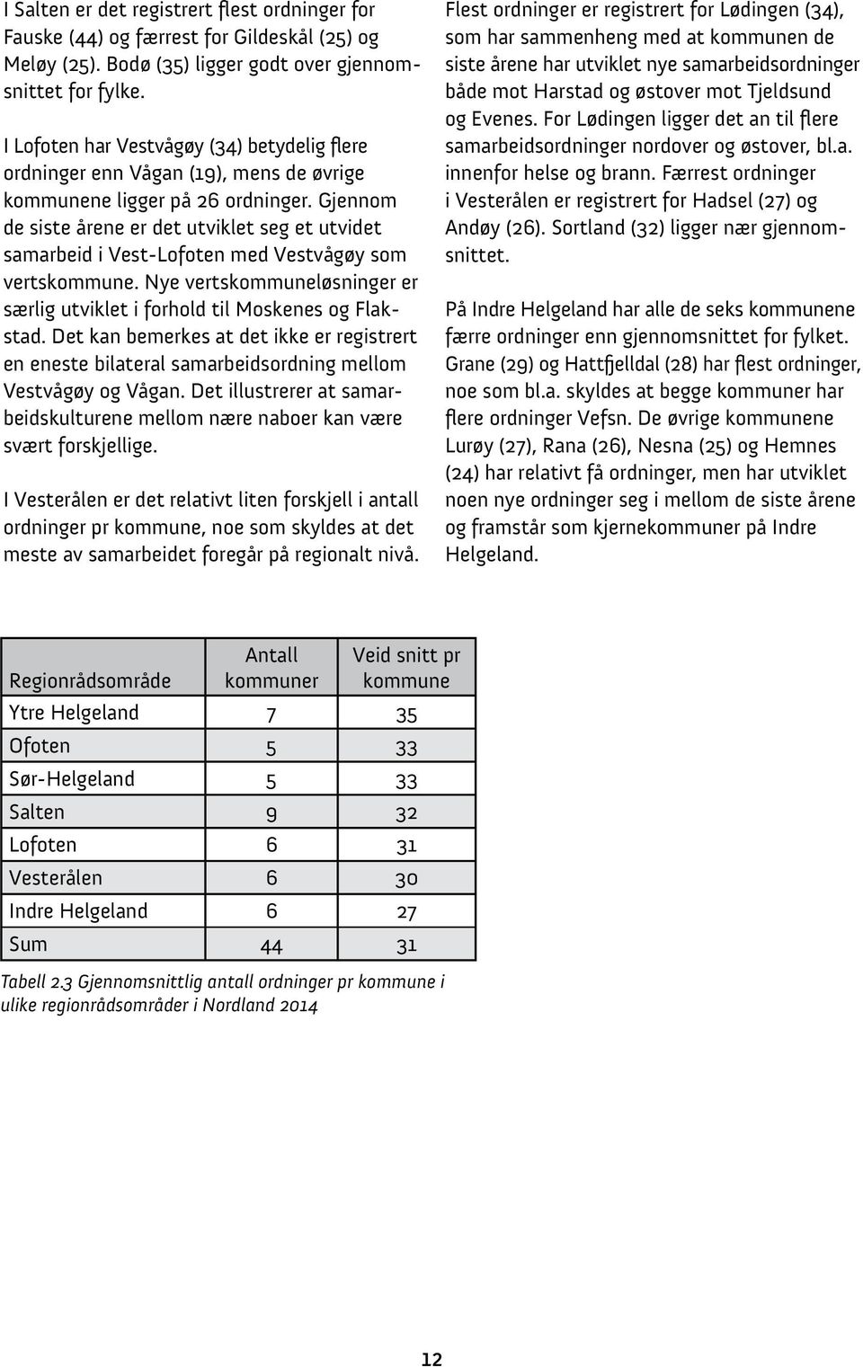 Gjennom de siste årene er det utviklet seg et utvidet samarbeid i Vest-Lofoten med Vestvågøy som vertskommune. Nye vertskommuneløsninger er særlig utviklet i forhold til Moskenes og Flakstad.