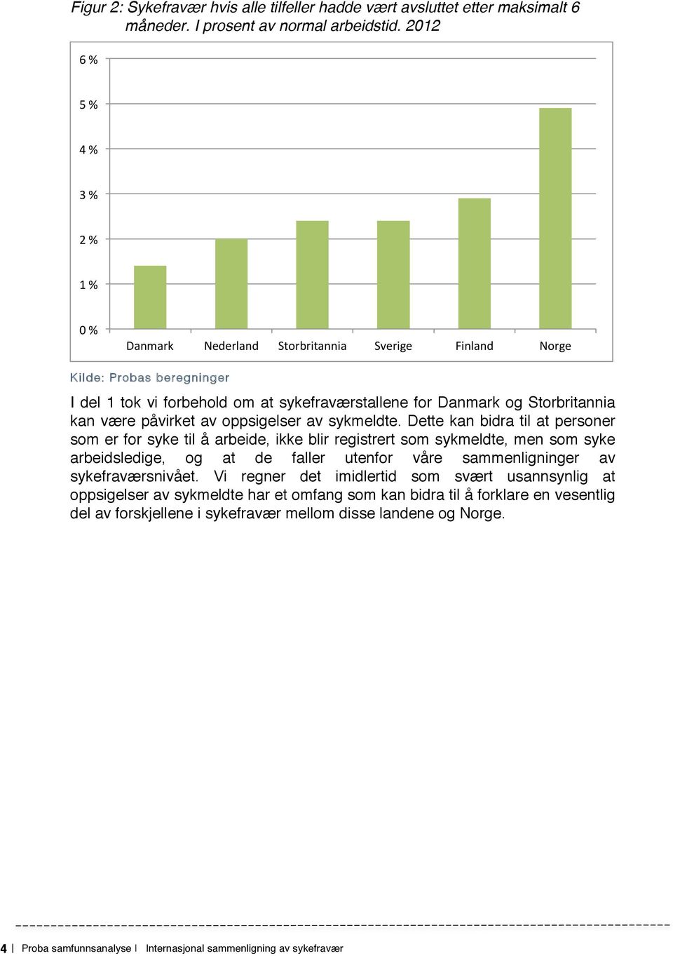 Dette kan bidra til at personer som er for syke til å arbeide, ikke blir registrert som sykmeldte, men som syke arbeidsledige, og at de faller utenfor våre sammenligninger av sykefraværsnivået.