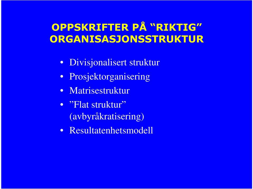 struktur Prosjektorganisering