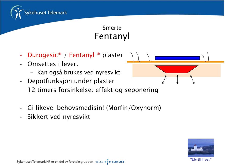 Kan også brukes ved nyresvikt Depotfunksjon under plaster