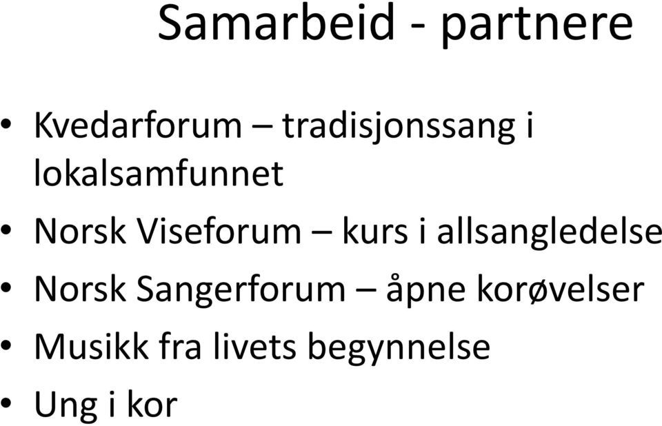 Viseforum kurs i allsangledelse Norsk