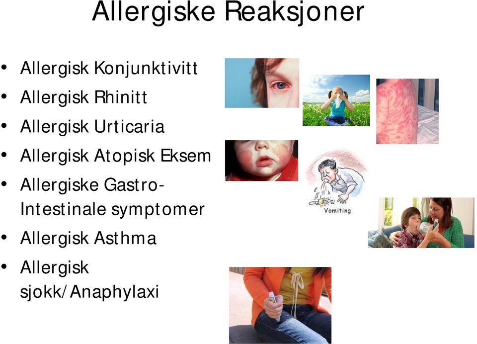 Atopisk Eksem Allergiske Gastro- Intestinale