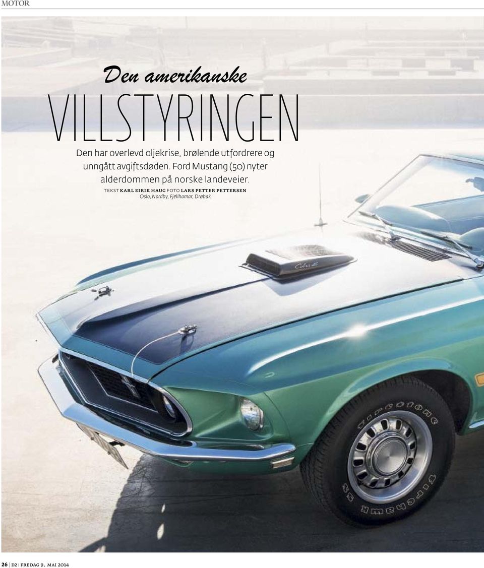 Ford Mustang (50) nyter alderdommen på norske landeveier.