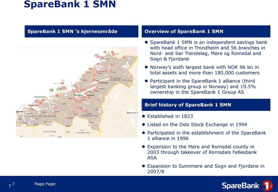 largest banking group in Norway) and 19.