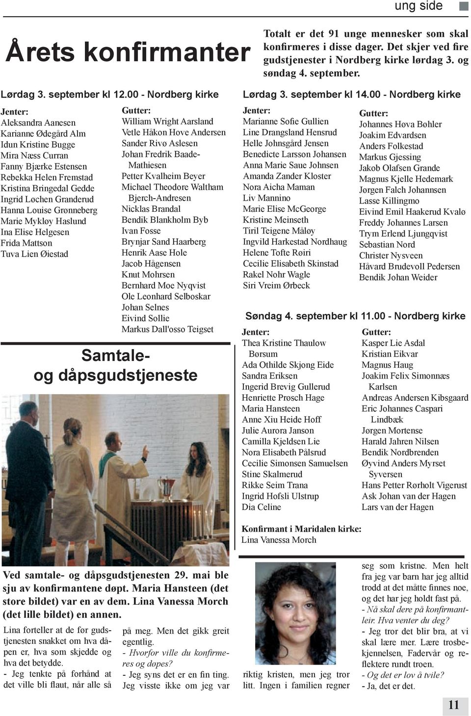 00 - Nordberg kirke Jenter: Aleksandra Aanesen Karianne Ødegård Alm Idun Kristine Bugge Mira Næss Curran Fanny Bjærke Estensen Rebekka Helen Fremstad Kristina Bringedal Gedde Ingrid Løchen Granderud