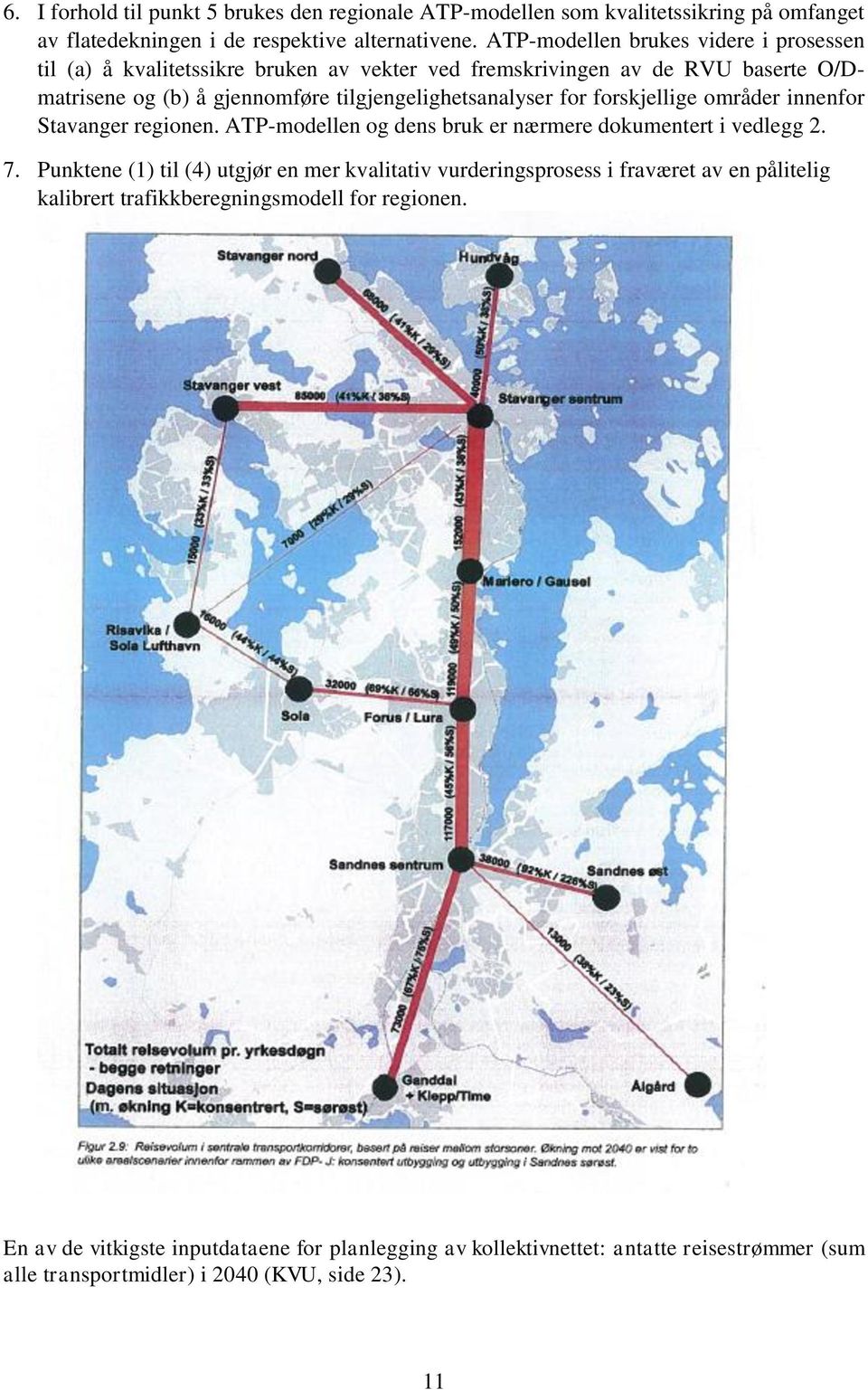 for forskjellige områder innenfor Stavanger regionen. ATP-modellen og dens bruk er nærmere dokumentert i vedlegg 2. 7.