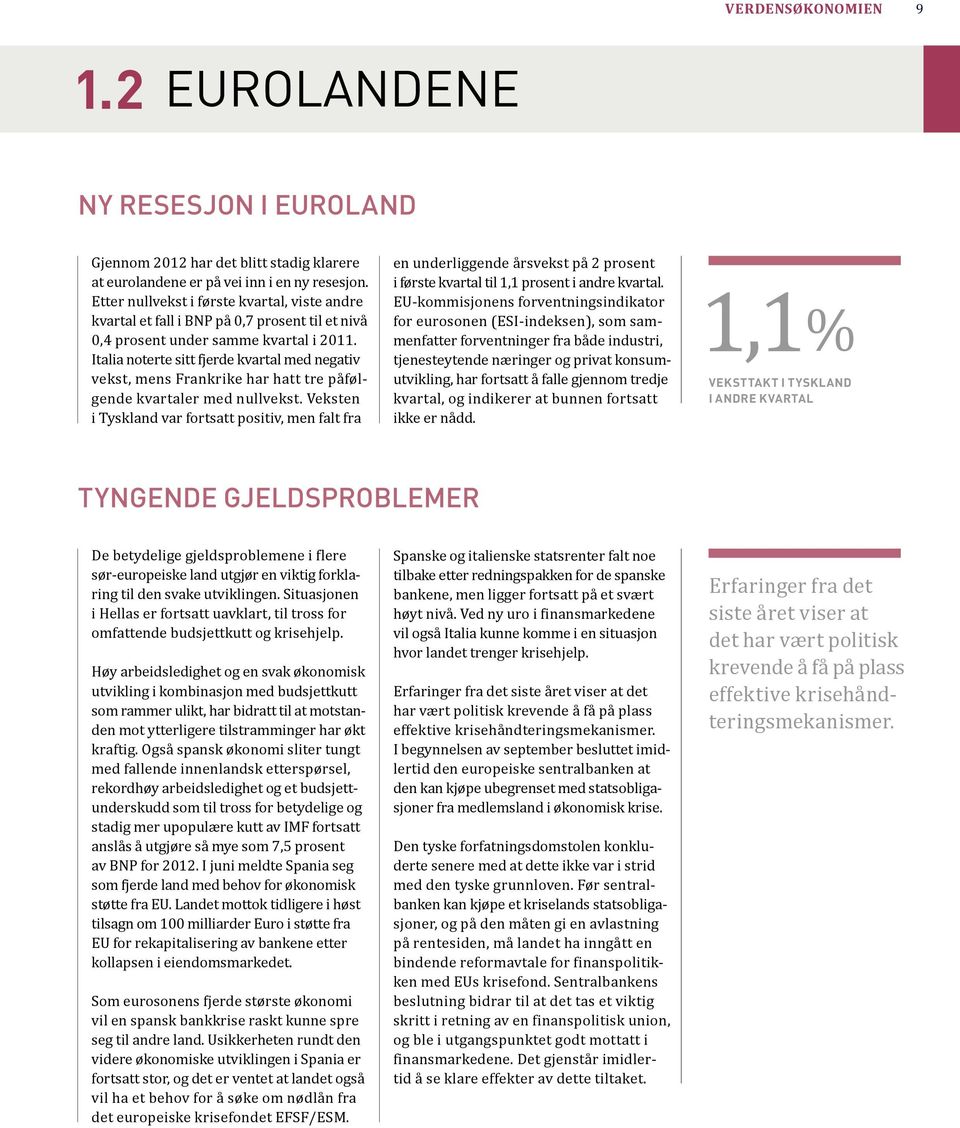 Italia noterte sitt fjerde kvartal med negativ vekst, mens Frankrike har hatt tre påfølgende kvartaler med nullvekst.