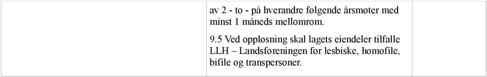 5 Ved oppløsning skal lagets eiendeler tilfalle