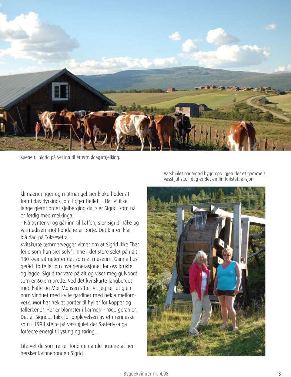 - Nå pynter vi og går inn til kaffen, sier Sigrid. Tåke og varmedisen mot Rondane er borte.