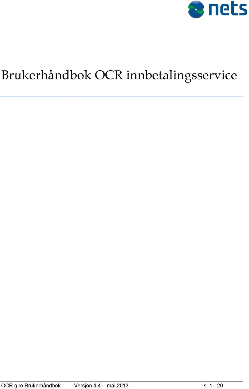 OCR giro Brukerhåndbok