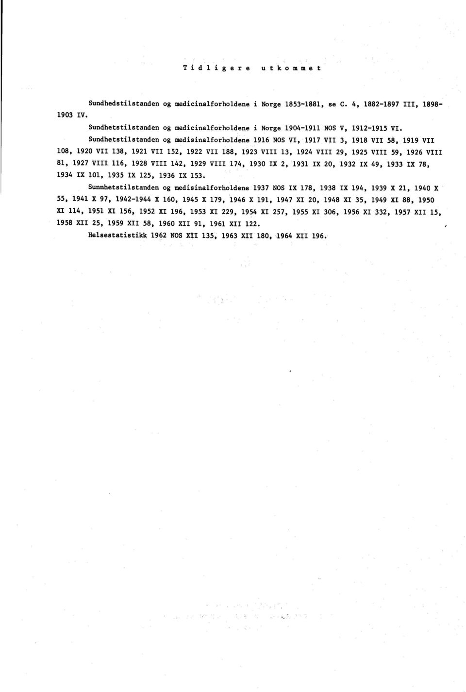 VIII 116, 1928 VIII 142, 1929 VIII 174, 1930 IX 2, 1931 IX 20, 1932 IX 49, 1933 IX 78, 1934 IX 101, 1935 IX 125, 1936 IX 153.