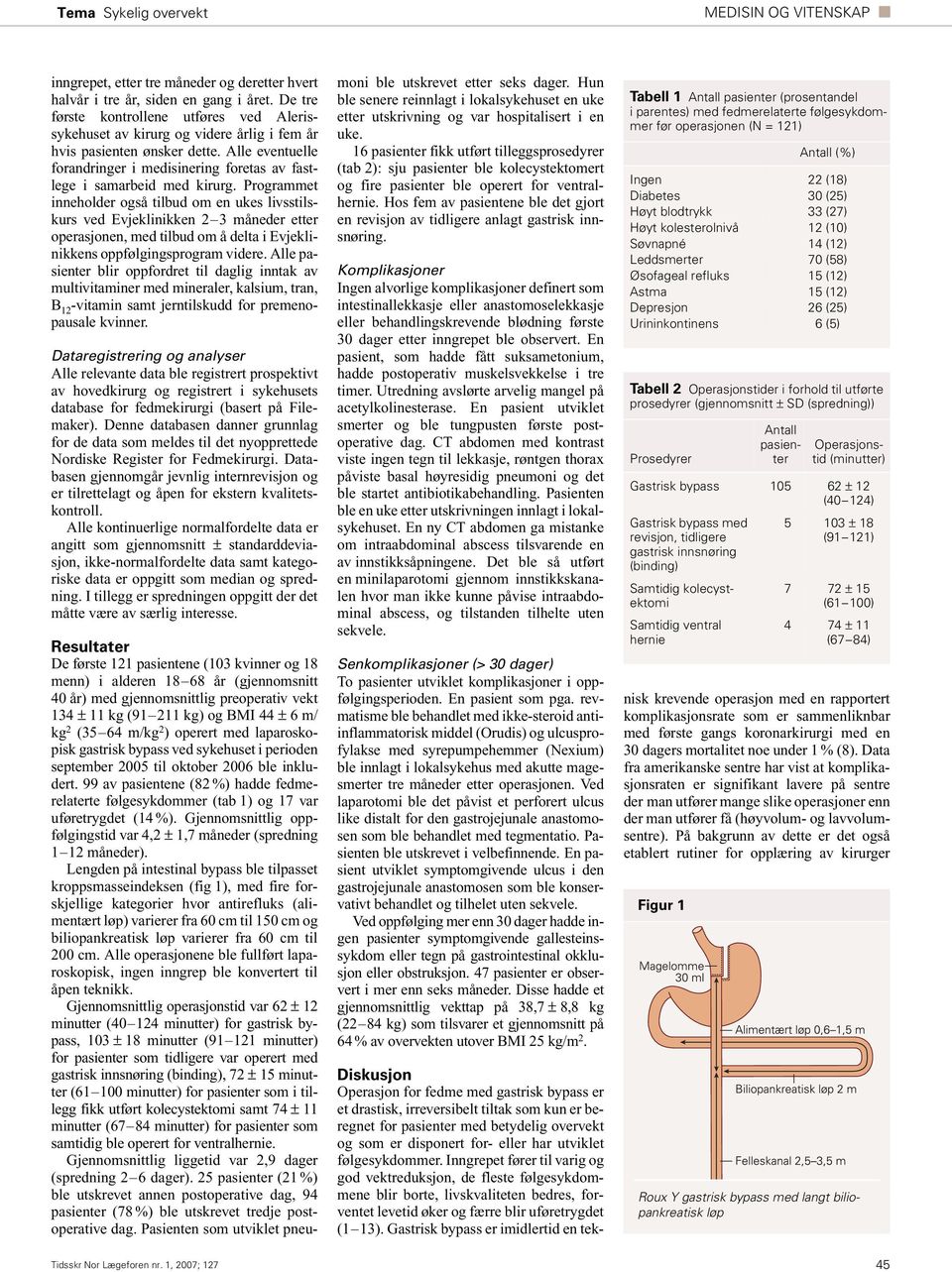 Alle eventuelle forandringer i medisinering foretas av fastlege i samarbeid med kirurg.