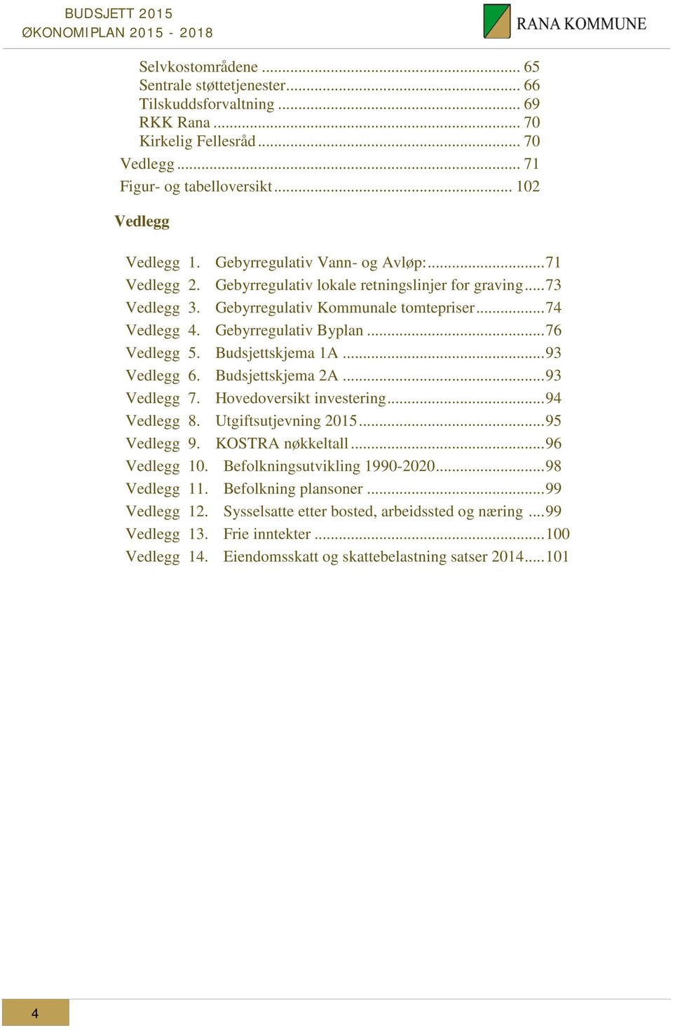 .. 76 Vedlegg 5. Budsjettskjema 1A... 93 Vedlegg 6. Budsjettskjema 2A... 93 Vedlegg 7. Hovedoversikt investering... 94 Vedlegg 8. Utgiftsutjevning 2015... 95 Vedlegg 9. KOSTRA nøkkeltall.