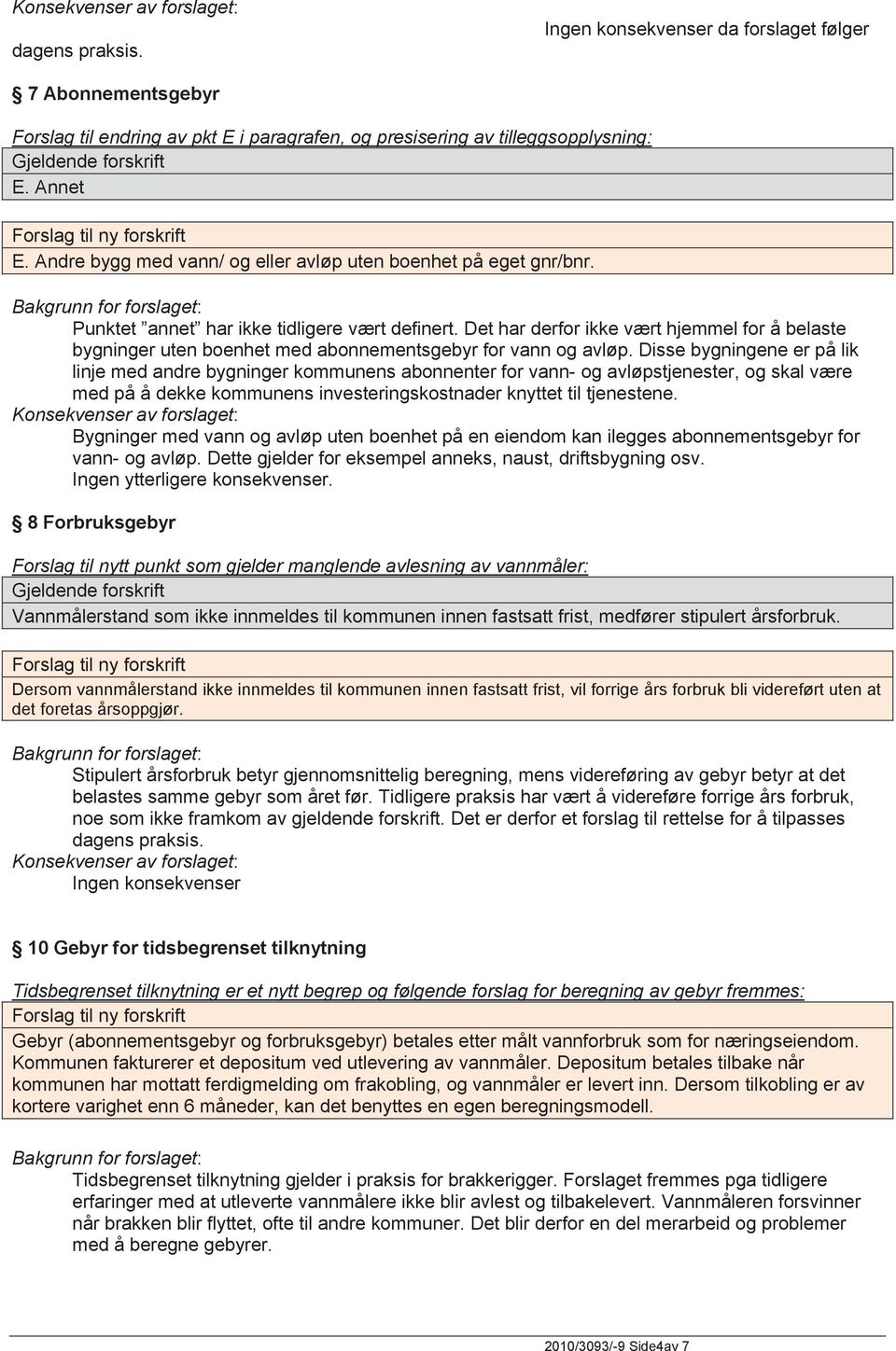 Det har derfor ikke vært hjemmel for å belaste bygninger uten boenhet med abonnementsgebyr for vann og avløp.