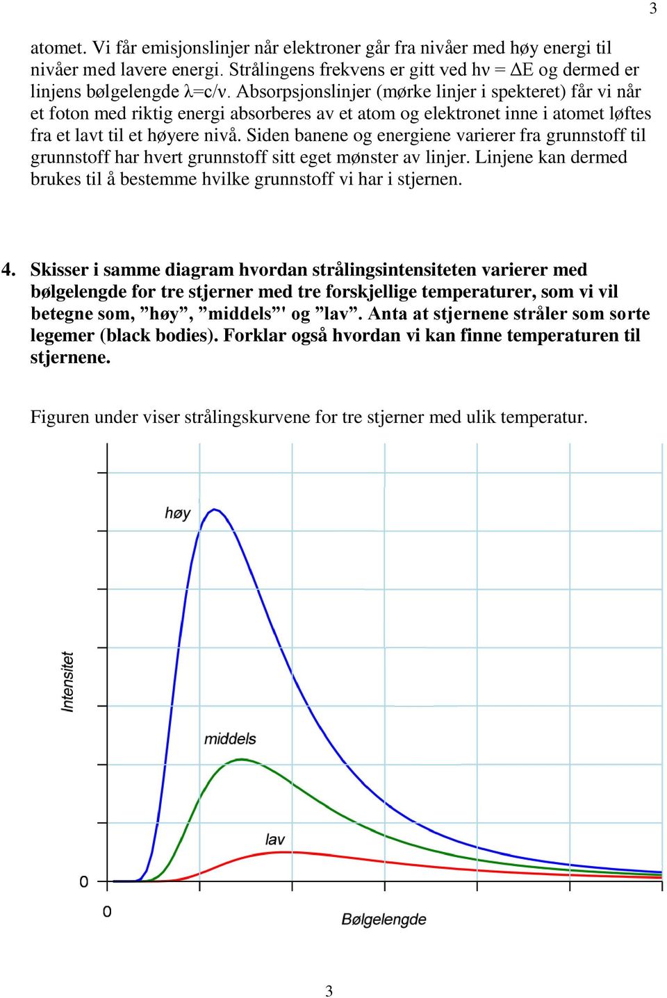 Siden banene og energiene varierer fra grunnstoff til grunnstoff har hvert grunnstoff sitt eget mønster av linjer. Linjene kan dermed brukes til å bestemme hvilke grunnstoff vi har i stjernen. 3 4.