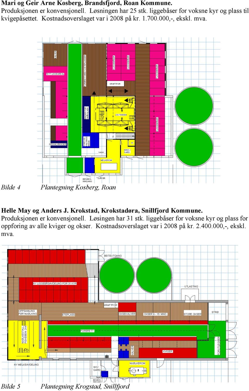 Bilde 4 Plantegning Kosberg, Roan Helle May og Anders J. Krokstad, Krokstadøra, Snillfjord Kommune. Produksjonen er konvensjonell.